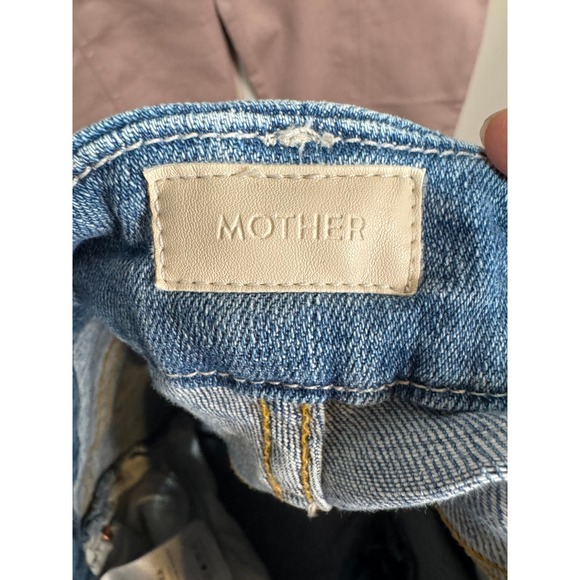 Mother Denim The Looker Two Step Ankle‎ Fray Skinny Jeans in Kiss and Makeup 28 - Picture 8 of 10